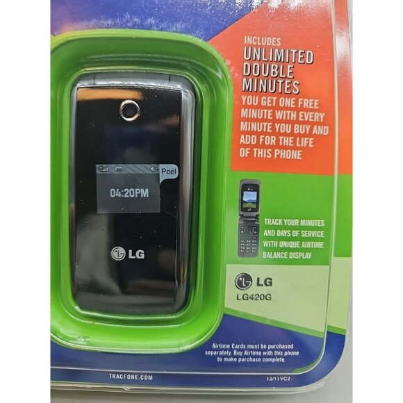 LG 420G  ( TracFone ) Cellular Flip Phone  Camera Bluetooth Sealed New In Box - Picture 2 of 6
